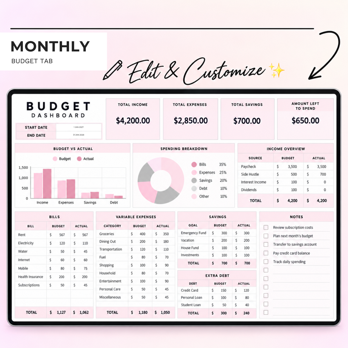 Financial Planner Collection (Spreadsheets)