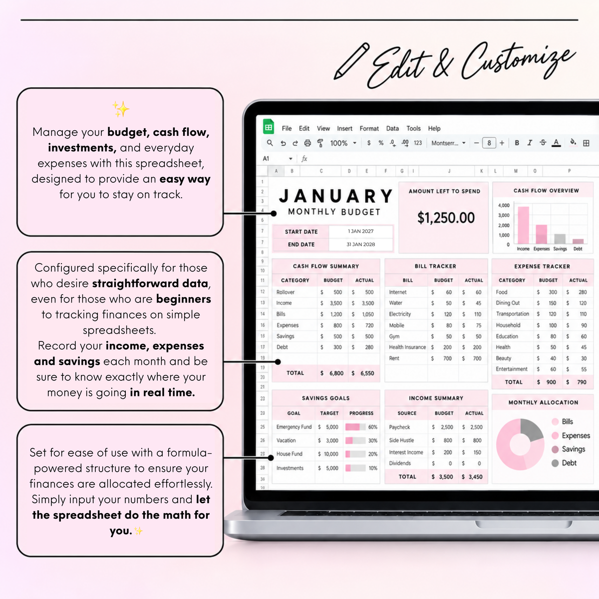 Financial Planner Collection (Spreadsheets)