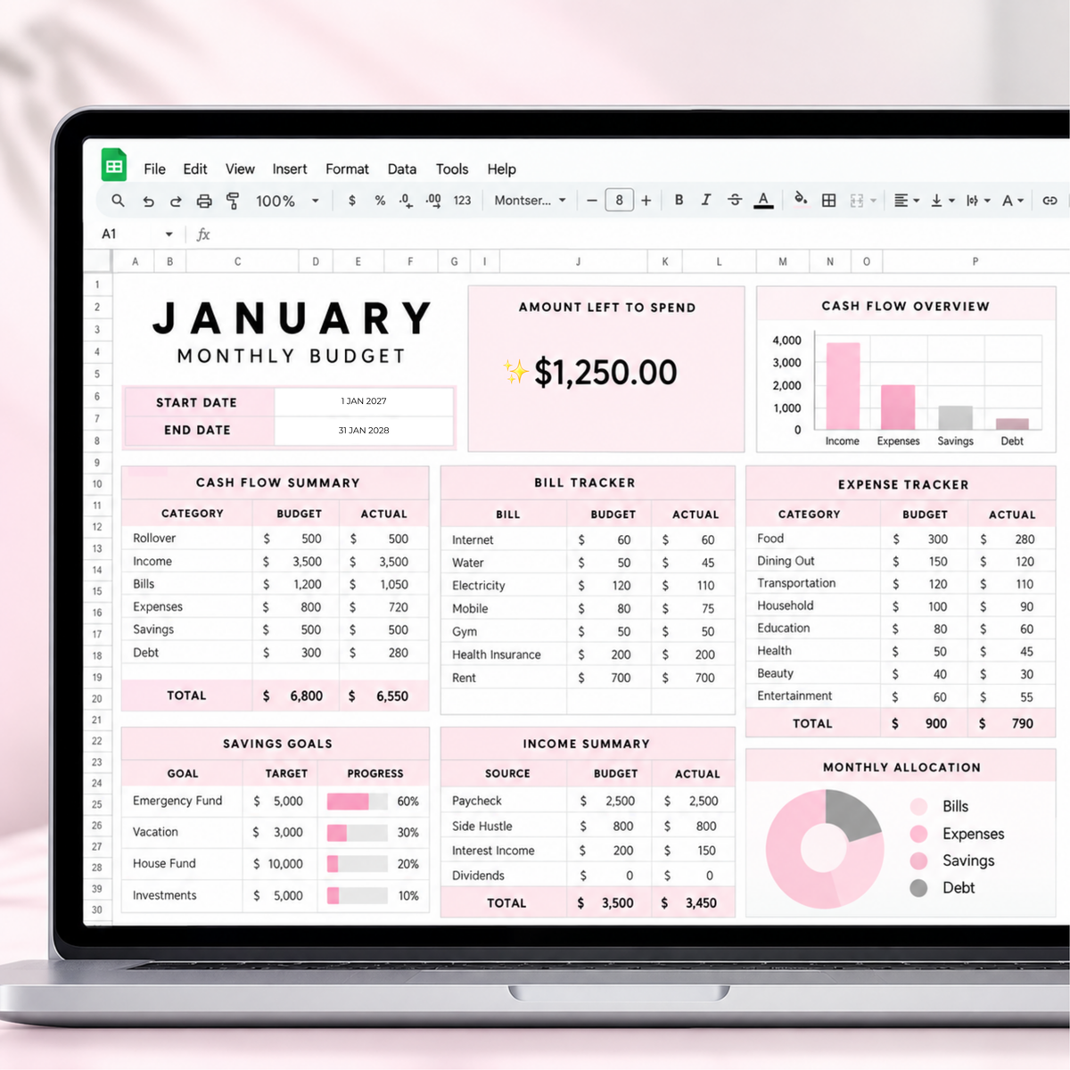 Financial Planner Collection (Spreadsheets)